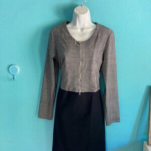 NEW! MC Planet Womens Size S Gray Cropped Jacket Full Zip Front 36" Bust NWT